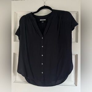 J.Crew Mercantile Black Button Down Top